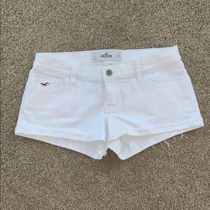 White jean shorts